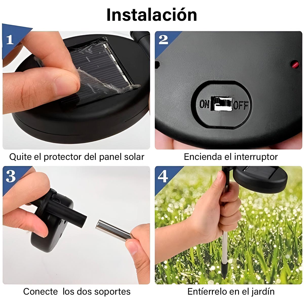 Hermosa Luz Fuego Artificial solar  Multicolor