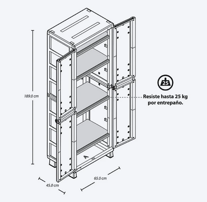 Armario Grande Entrepaños Barú - RIMAX