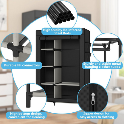 Closet Organizador 3 en 1 con 3 Compartimientos – Compacto, Resistente y Multiusos