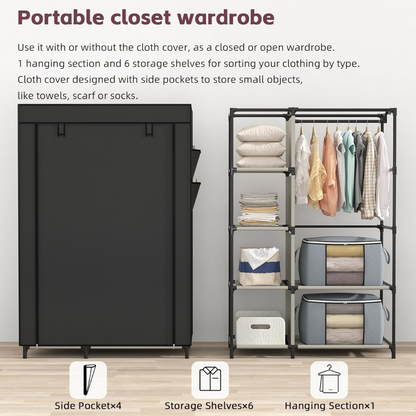 Closet Organizador 3 en 1 con 3 Compartimientos – Compacto, Resistente y Multiusos